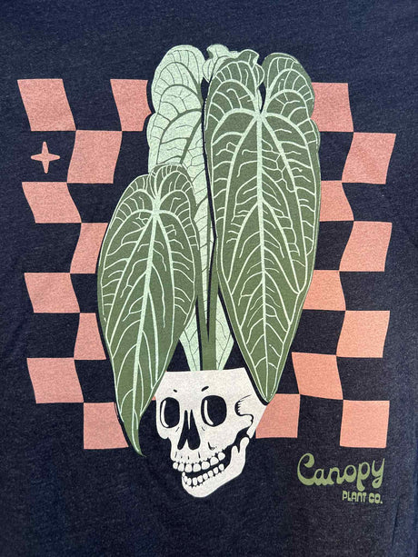 'Anthurium warocqueanum + Skull' T-shirt